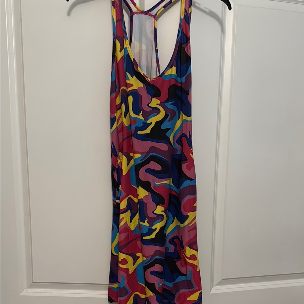 Multicolor Abstract Women's pajama dress.